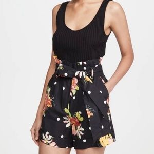 FARM Rio Black Floral Women's Shorts
